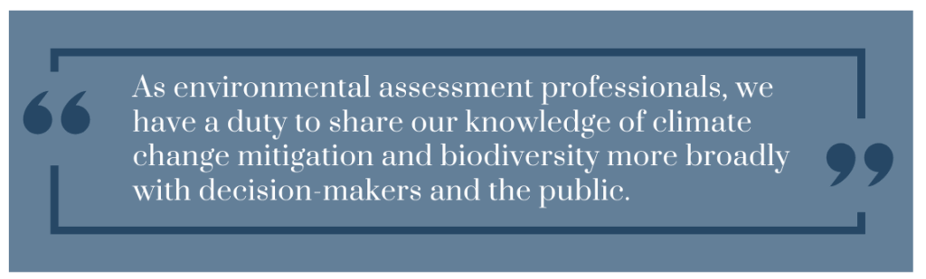 Quote from guest contributor George Ledec about Low Carbon Energy and Biodiversity