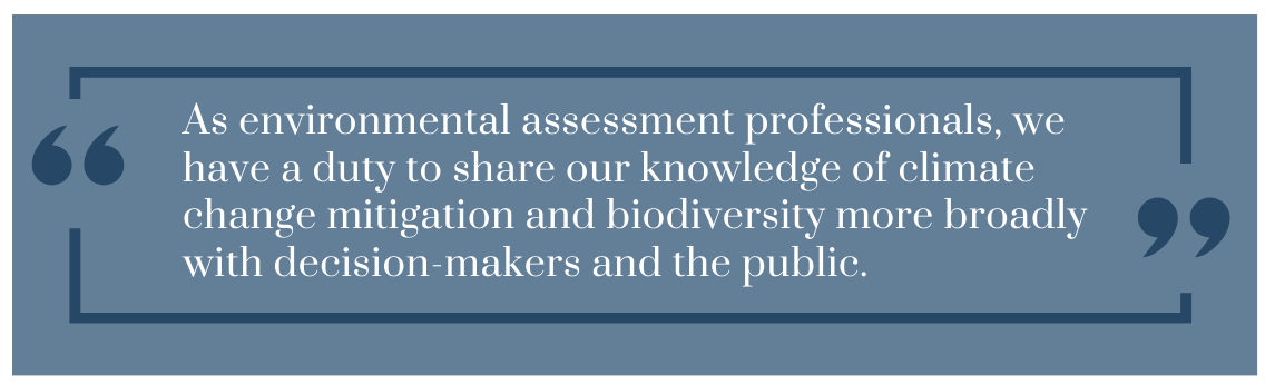 Quote from guest contributor George Ledec about Low Carbon Energy and Biodiversity