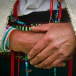 Closeup photo of a woman's hands in Chimborazo, Ecuador