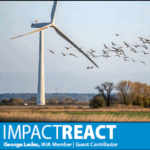 Migrating birds near wind turbines in open fields natural landscape scenic view wildlife conservation low carbon energy and biodiversity